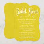 Geel Goud Vrijgezellenfeest Witte Harten Trouwen Kaart (Voorkant / Achterkant)