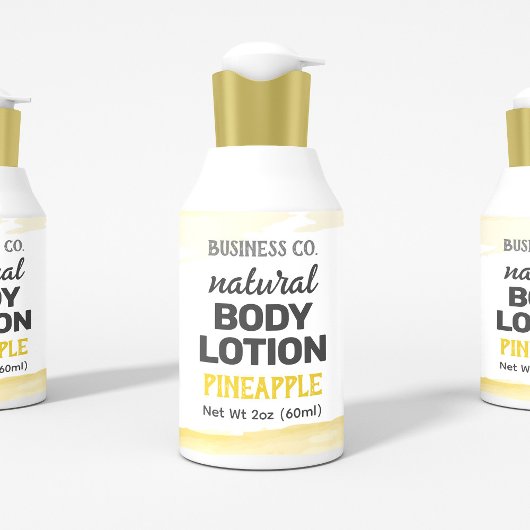 Geel Goud Watercolor Wraparound Product Label