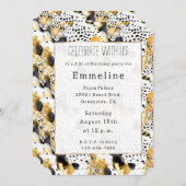 Geel Goud Wit Zwart Luipaarden Abstract Kaart (Voorkant / Achterkant)