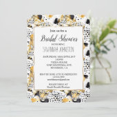 Geel Goud Wit Zwart Luipaarden Abstract Kaart (Staand voorkant)