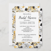 Geel Goud Wit Zwart Luipaarden Abstract Kaart (Voorkant)