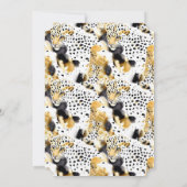 Geel Goud Wit Zwart Luipaarden Abstract Kaart (Achterkant)