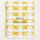 Geel Goud Witte Gestreepte Plaid   Planner (Voorkant)