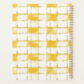 Geel Goud Witte Gestreepte Plaid   Planner (Achterkant)