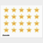 Geel Goud Zebra Sweet 16 Celebration Cadeau Set Ster Sticker (Vel)