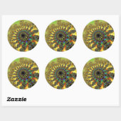 Geel goudblaasje Grote Stickers (Vel)