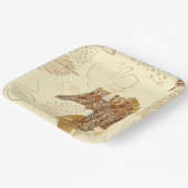 Geel goudblad bord (Gebogen)