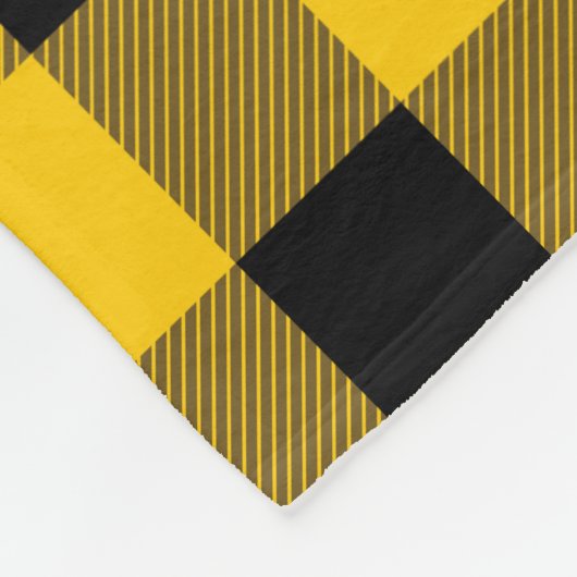 Geel/goudbuffelblok Fleece Deken (Hoek)