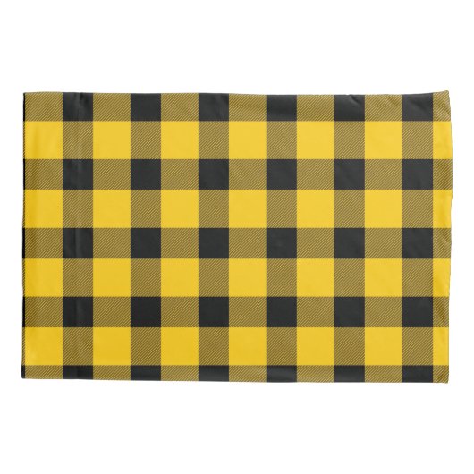 Geel/goudbuffelblok Kussensloop (Achterkant)