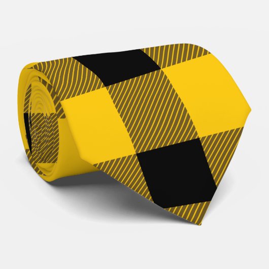 Geel/goudbuffelblok Stropdas (Opgerold)
