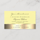 Geel gouddeeg Kute Roos Flower Modern Floral Visitekaartje (Achterkant)