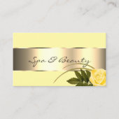 Geel gouddeeg Kute Roos Flower Modern Floral Visitekaartje (Voorkant)