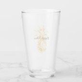 Geel gouden ananas glas (Achterkant)