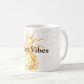 Geel gouden ananas koffiemok (Voorkant rechts)