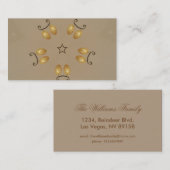 Geel gouden eierpatroon paaseieren bijtend beige visitekaartje (Voorkant / Achterkant)