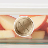 Geel Gouden Folie Wax Seal Initiaal Bruiloft Monog Labels (Aangebracht)