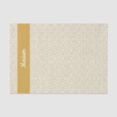 Geel Gouden Geometrisch Wit Tissuepapier (Voorkant)