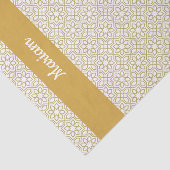 Geel Gouden Geometrisch Wit Tissuepapier (Detail)