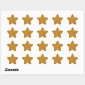 Geel-Gouden Glanzende Achtergrond Ster Sticker (Vel)