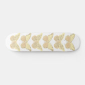 Geel Gouden Glitter Vlinders Skateboard (Horizontaal)