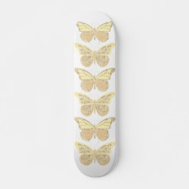 Geel Gouden Glitter Vlinders Skateboard