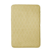 Geel Gouden Golven Art Deco Stijlpatroon Badmat (Voorkant Verticaal)
