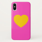 Geel gouden hart Case-Mate iPhone case (Achterkant)