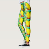 geel gouden harten groen leggings (Links)
