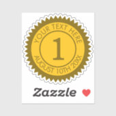 Geel gouden ster cirkel prijs vinyl stickers (Vel)