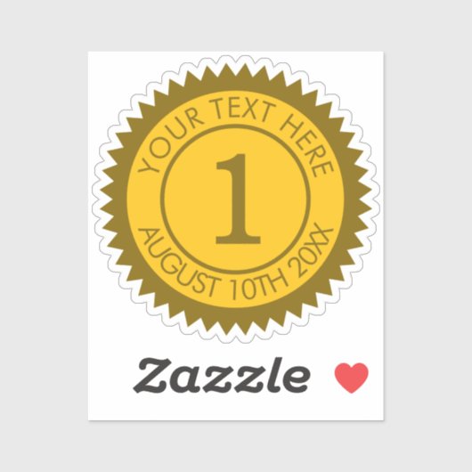 Geel gouden ster cirkel prijs vinyl stickers (Vel)