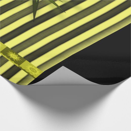 geel gouden ster met naakte omhulling papier (Hoek)