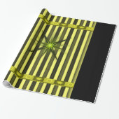 geel gouden ster met naakte omhulling papier (Uitgerold)