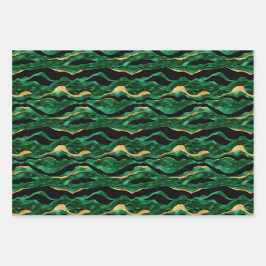 Geel gouden tijger print inpakpapier vel (Voorkant 2)