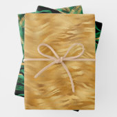 Geel gouden tijger print inpakpapier vel (In situ)