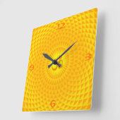 Geel gouden zonnebloem-meditatierwiel OM Vierkante Klok (Hoek)