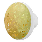 Geel goudglitter keramische knop (Rechts)
