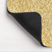 Geel goudglitter muismat (Hoek)