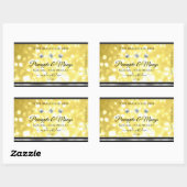 Geel goudglitter Product Labels diamanten zilver (Vel)