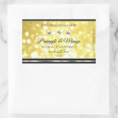 Geel goudglitter Product Labels diamanten zilver (Tas)