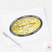 Geel goudglitter Product Labels diamanten zilver (Envelop)