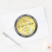 Geel goudglitterproduct Labels diamanten Logo (Envelop)