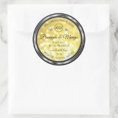 Geel goudglitterproduct Labels diamanten Logo (Tas)