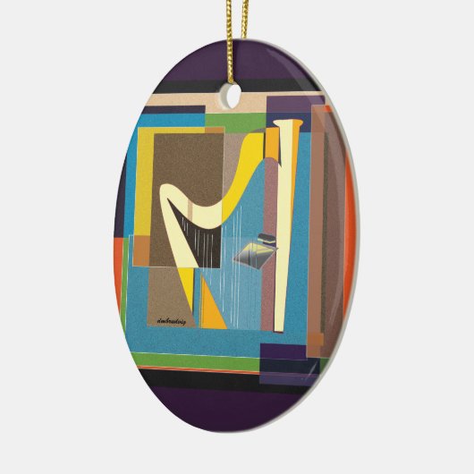 Geel goudharp Ornament (Links)