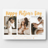 Geel goudkalligrafie 3 Fotomoederdag Fotoplaat (voorkant)