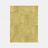 Geel goudkleurig glanzend fleece deken (Voorkant)