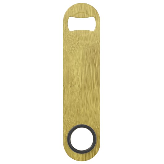 Geel goudkleurig glanzend speed flessenopener (Voorkant)