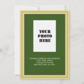 Geel goudLijst Groen diner Afstuderen Kaart (Achterkant)