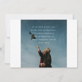 Geel goudpenseel Afstudeerder Twee foto's modern Aankondiging (Achterkant)