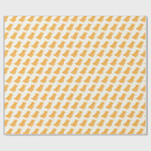 Geel grafisch omslagpapier cadeaupapier (Vlak)