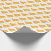 Geel grafisch omslagpapier cadeaupapier (Hoek)